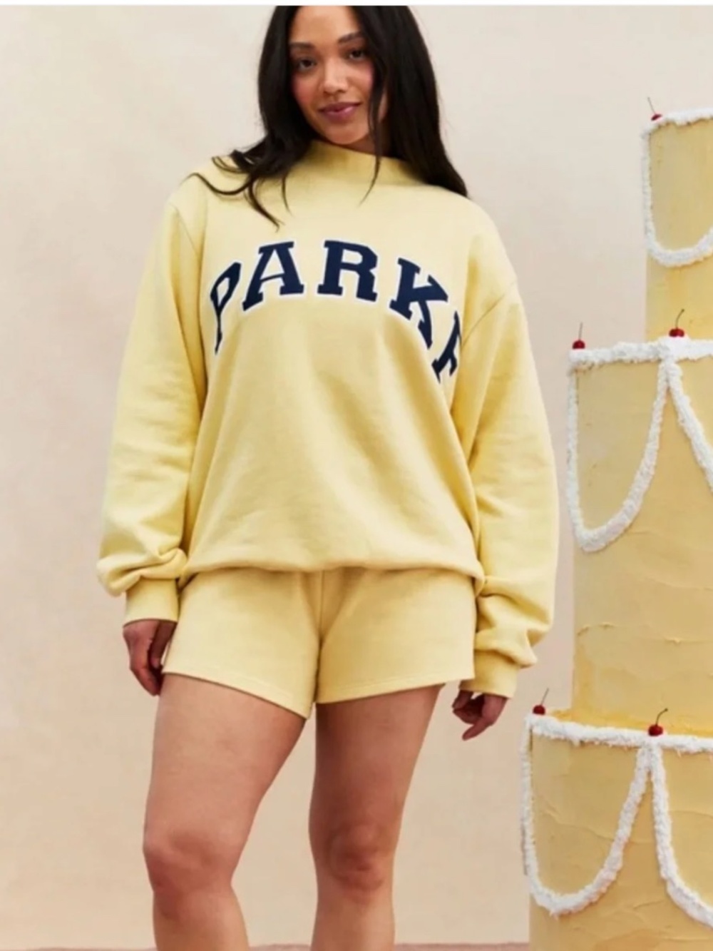 PARKE Cake Batter Varsity Mockneck - Birthday Collection - Size L/XL - Picture 2 of 11